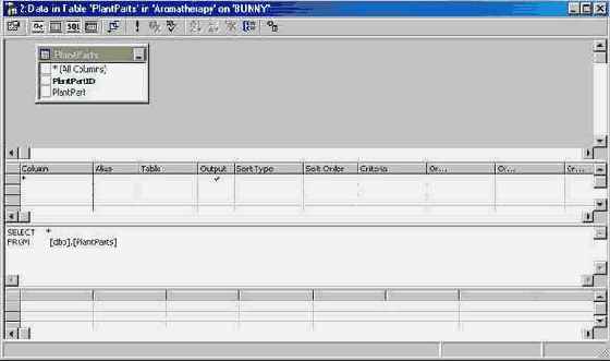 Удаление строк с использованием панели SQL Pane