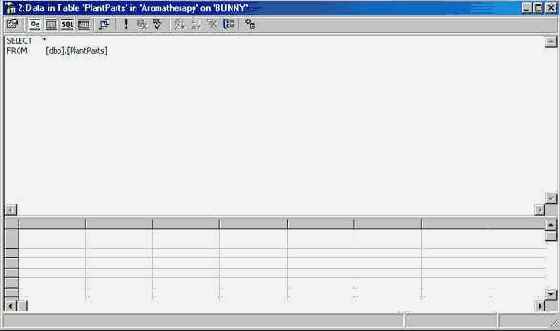Удаление строк с использованием панели SQL Pane